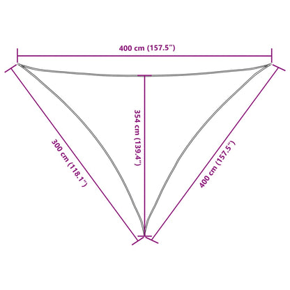 vidaXL Zonnescherm driehoekig 3x4x4 m oxford stof zwart