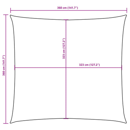 vidaXL Zonnescherm vierkant 3,6x3,6 m oxford stof bruin