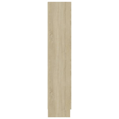 vidaXL Vitrinekast 82,5x30,5x150 cm bewerkt hout sonoma eikenkleurig