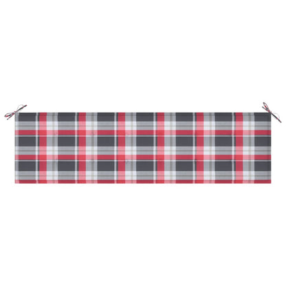 vidaXL Tuinbankkussen 180x50x3 cm oxford stof ruitpatroon rood