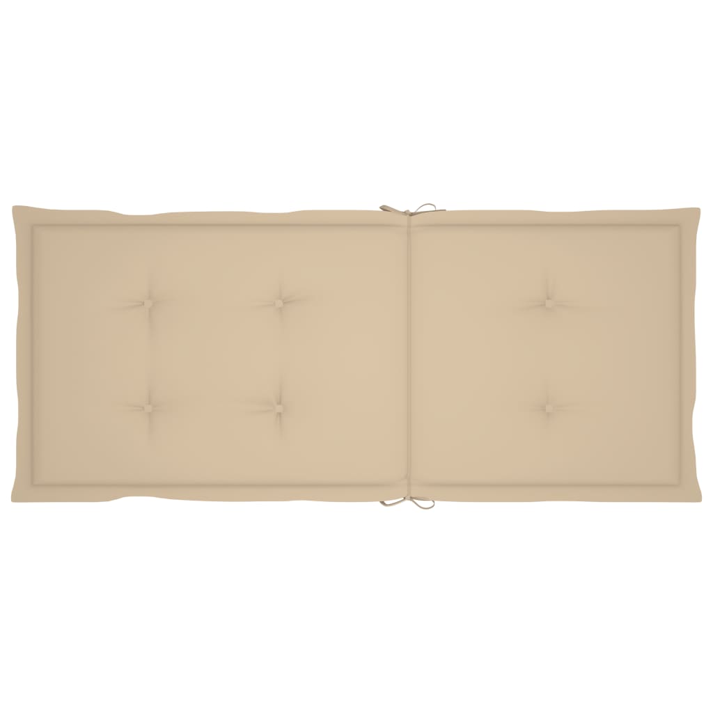 vidaXL Tuinstoelkussens hoge 6 st hoge rug 120x50x3 cm stof beige