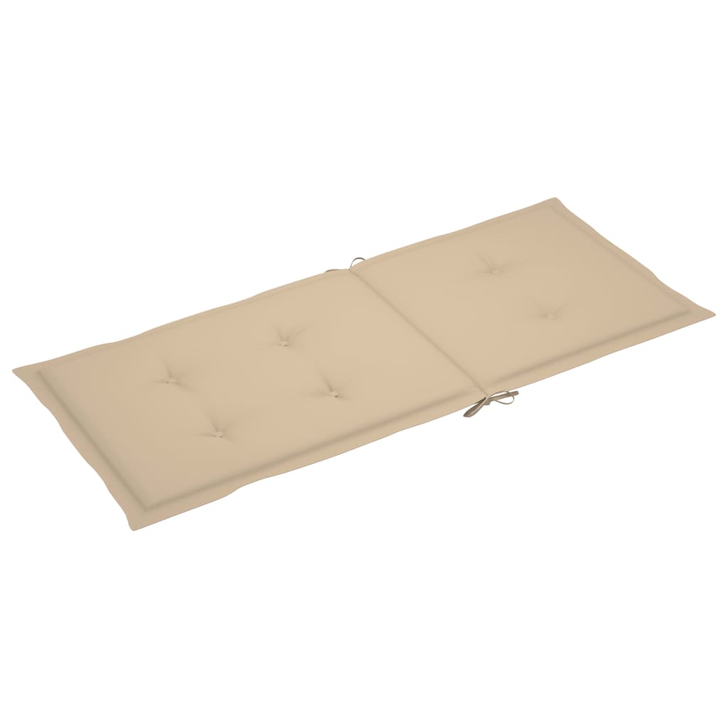 vidaXL Tuinstoelkussens hoge 6 st hoge rug 120x50x3 cm stof beige