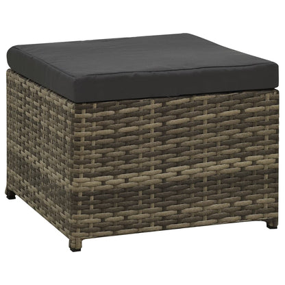 vidaXL 8-delige Loungeset met kussens poly rattan grijs