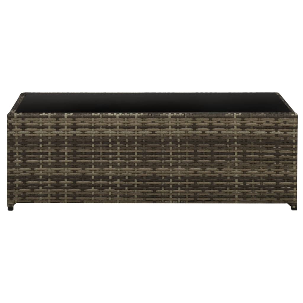 vidaXL 8-delige Loungeset met kussens poly rattan grijs