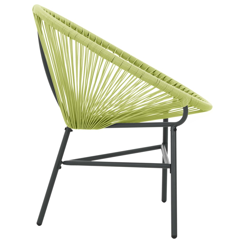 vidaXL Tuinstoel Acapulco poly rattan groen