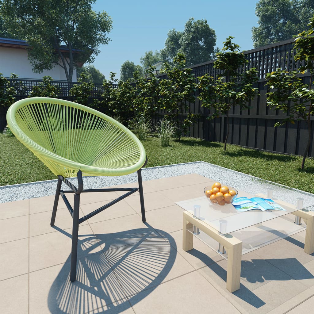 vidaXL Tuinstoel Acapulco poly rattan groen