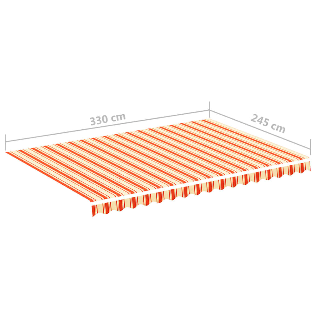 vidaXL Vervangingsdoek voor luifel 3,5x2,5 m geel en oranje