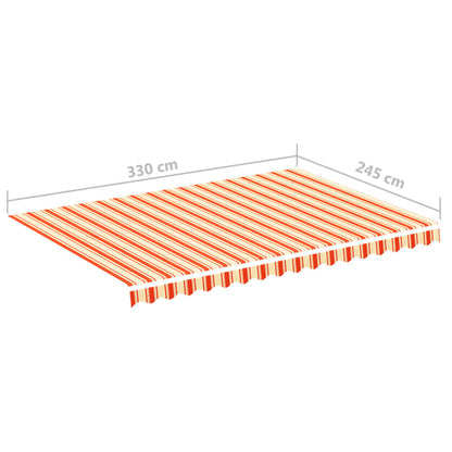 vidaXL Vervangingsdoek voor luifel 3,5x2,5 m geel en oranje