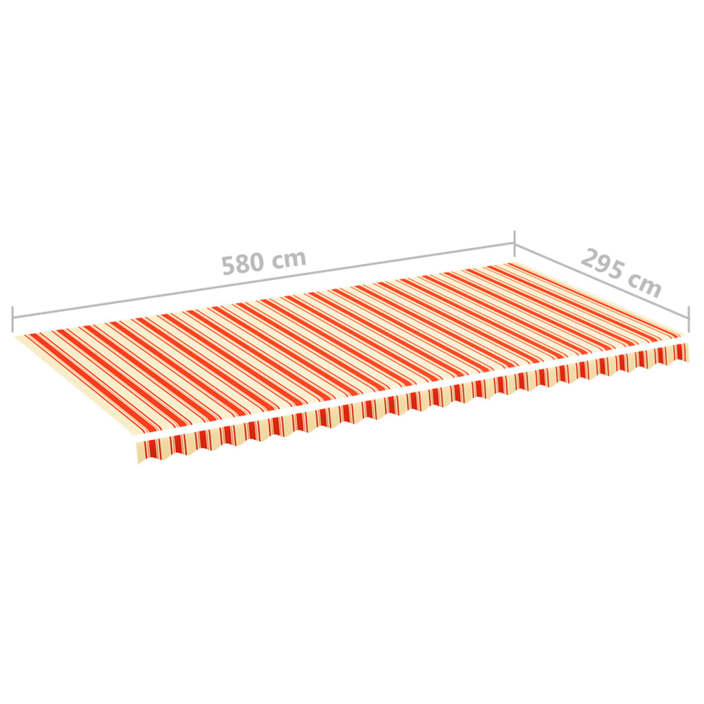 vidaXL Vervangingsdoek voor luifel 6x3 m geel en oranje