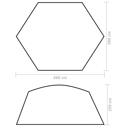 vidaXL Zwembadtent 660x580x250 cm stof camouflage