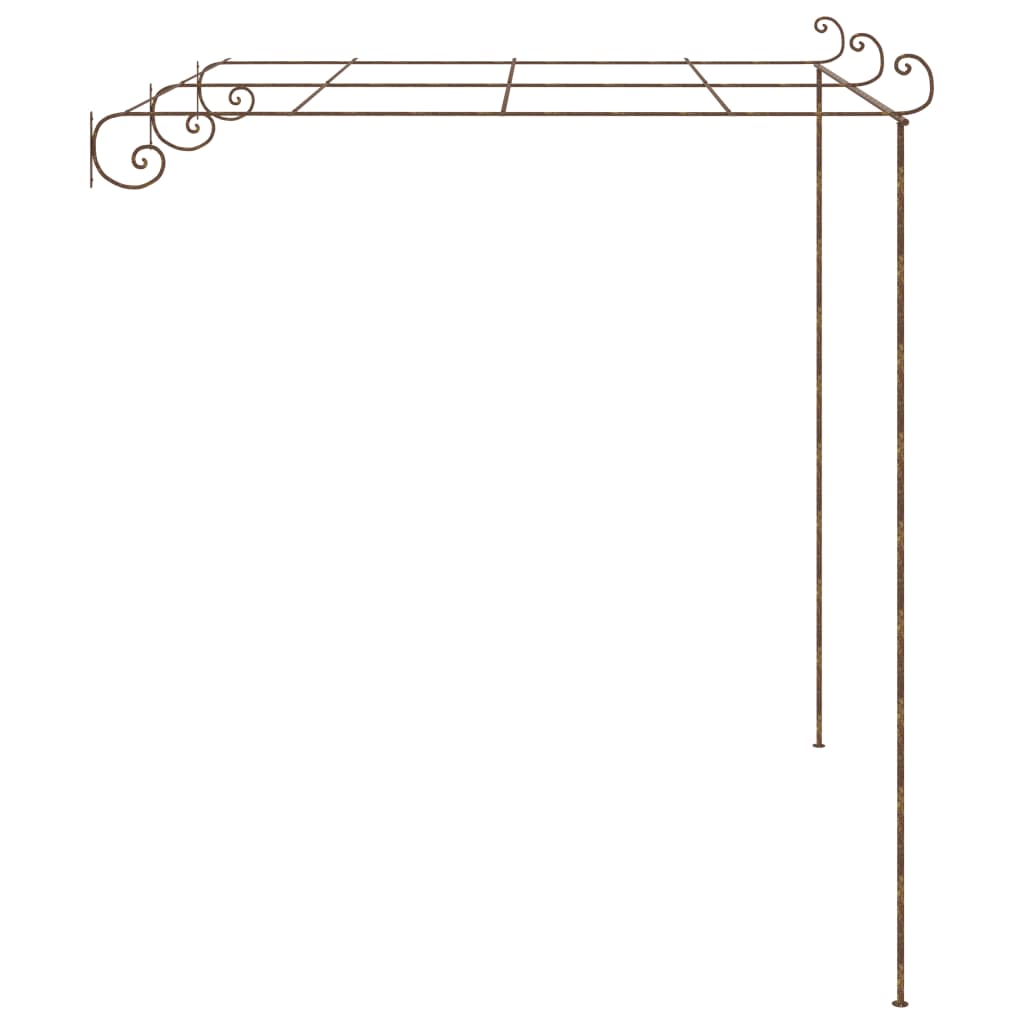 vidaXL Tuinpergola 3x3x2,5 m ijzer antiekbruin