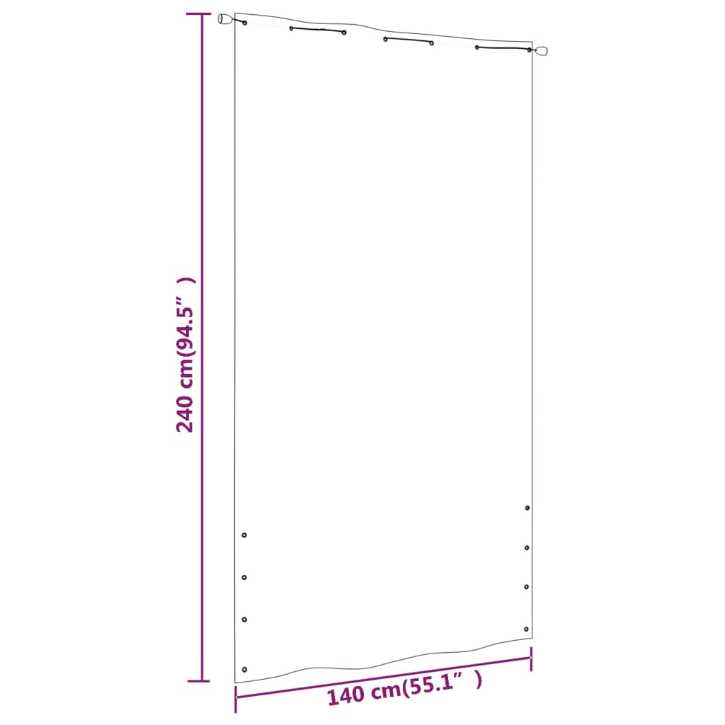 vidaXL Balkonscherm 140x240 cm oxford stof terracottakleurig