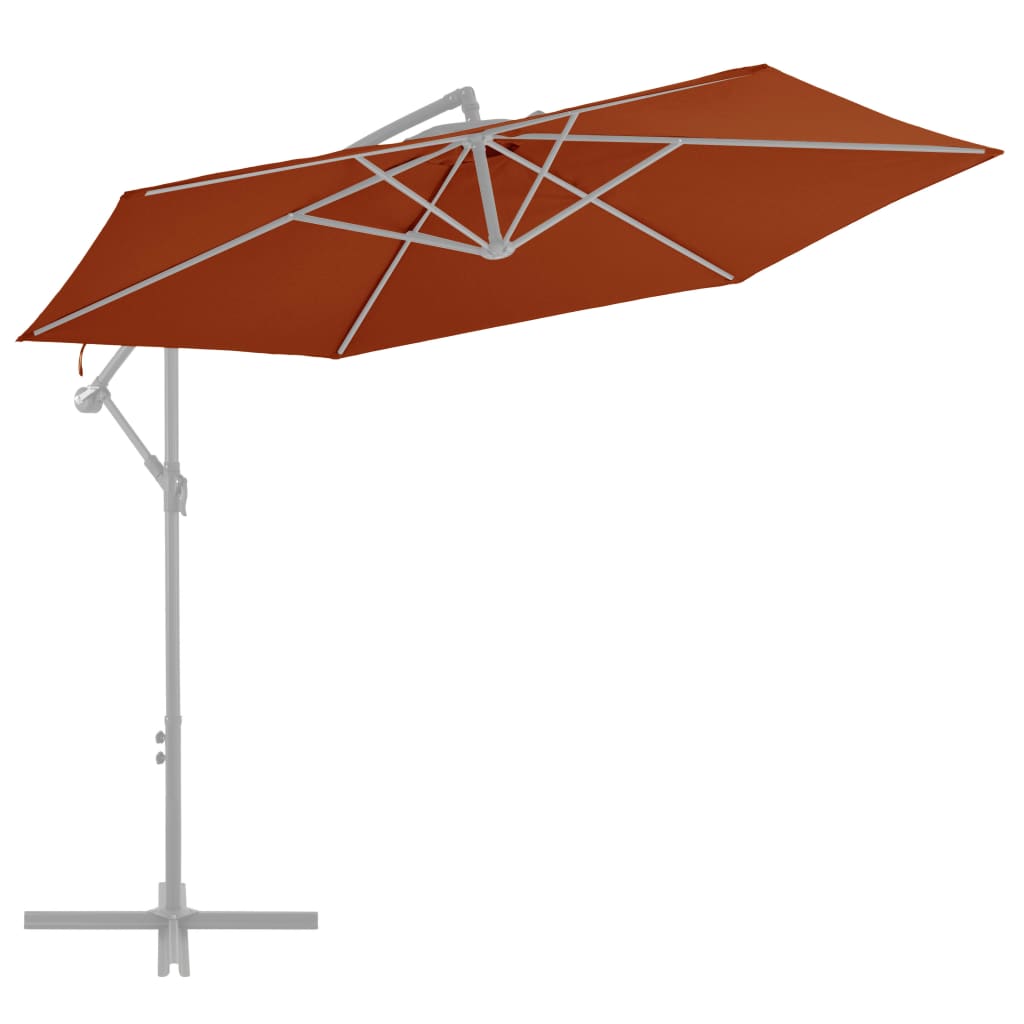 vidaXL Vervangingsdoek voor zweefparasol 300 cm terracottakleurig