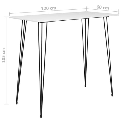 vidaXL 5-delige Barset wit en zwart