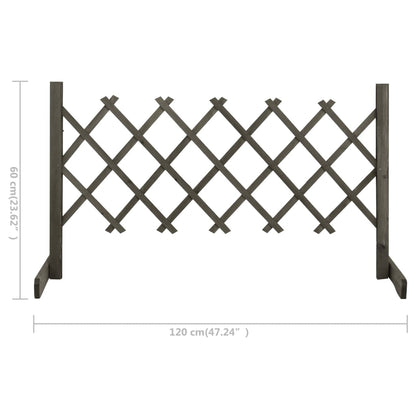 vidaXL Tuinlatwerk 120x60 cm massief vurenhout grijs