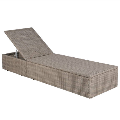 vidaXL 9-delige Tuinset poly rattan bruin