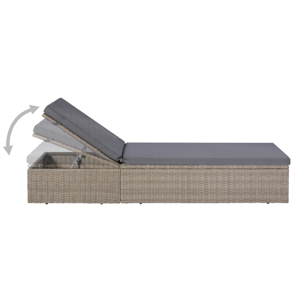 vidaXL 9-delige Tuinset poly rattan bruin