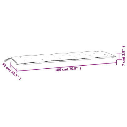 vidaXL Tuinbankkussen 180x50x7 cm oxford stof crèmewit