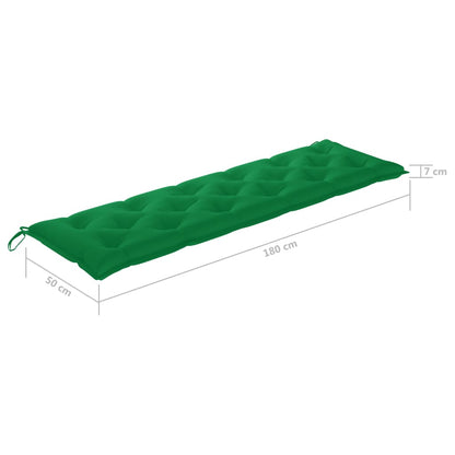 vidaXL Tuinbankkussen 180x(50+50)x7 cm oxford stof groen