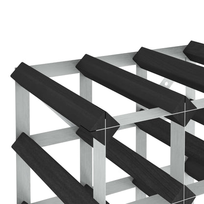 vidaXL Wijnrek voor 120 flessen massief grenenhout zwart