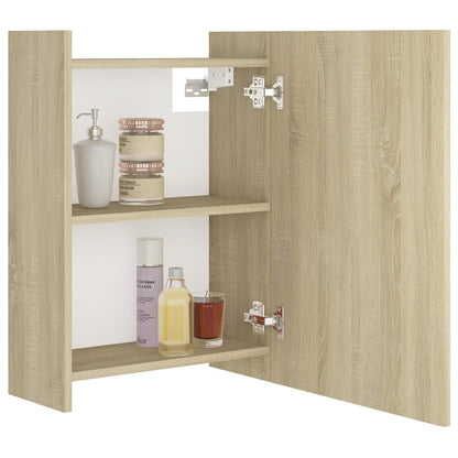 vidaXL Badkamerspiegelkast 62,5x20,5x64 cm bewerkt hout sonoma eiken