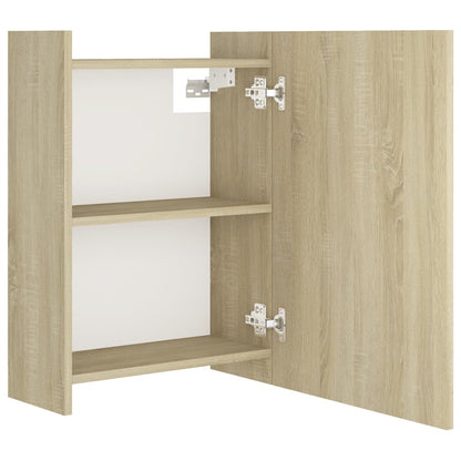 vidaXL Badkamerspiegelkast 62,5x20,5x64 cm bewerkt hout sonoma eiken