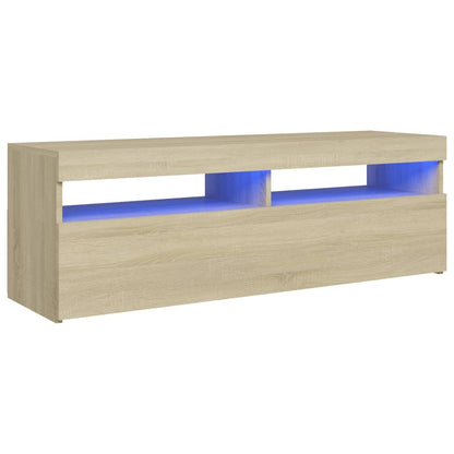 vidaXL Tv-meubel met LED-verlichting 120x35x40 cm sonoma eikenkleurig