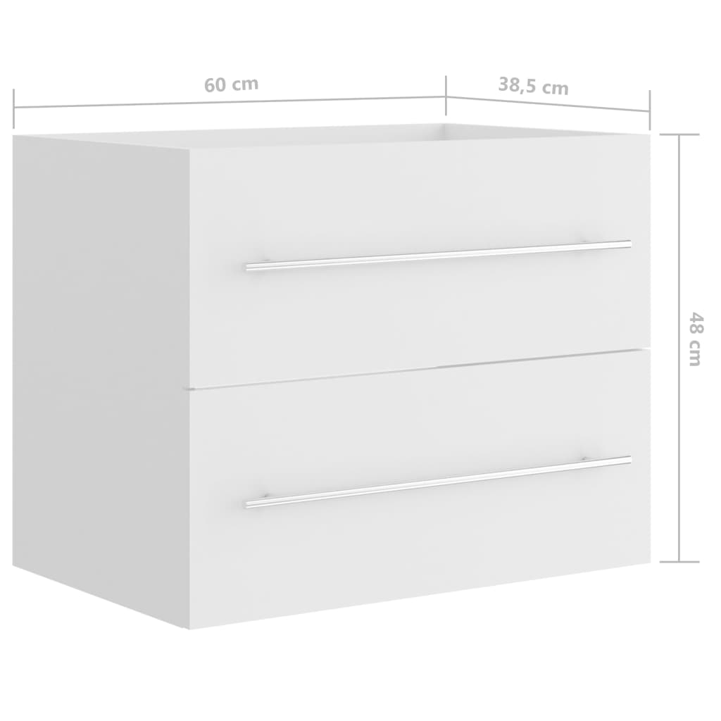 vidaXL Wastafelkast 60x38,5x48 cm bewerkt hout wit