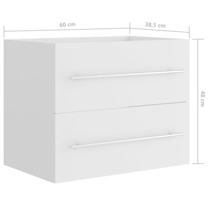 vidaXL Wastafelkast 60x38,5x48 cm bewerkt hout wit