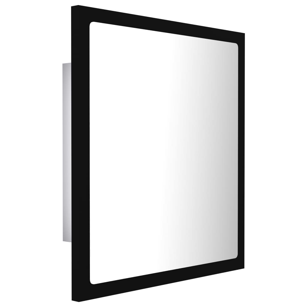 vidaXL Badkamerspiegel LED 40x8,5x37 cm acryl zwart