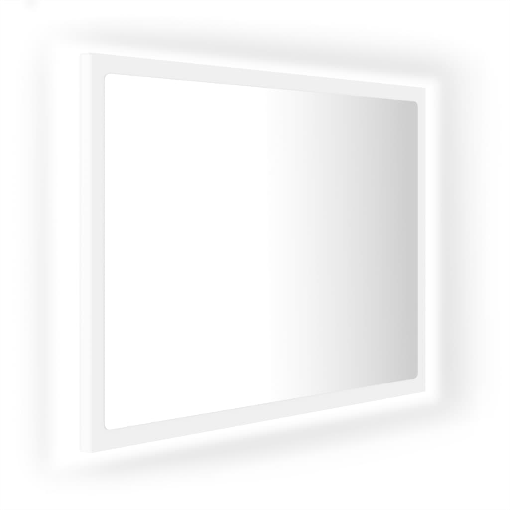 vidaXL Badkamerspiegel LED 60x8,5x37 cm acryl wit