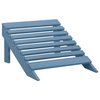 vidaXL Tuinstoel Adirondack met voetenbank massief vurenhout blauw