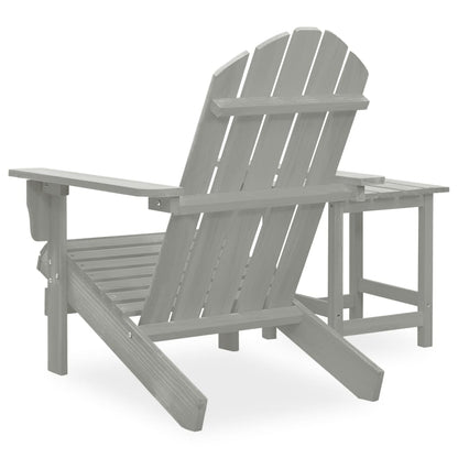 vidaXL Tuinstoel Adirondack met tafel massief vurenhout grijs