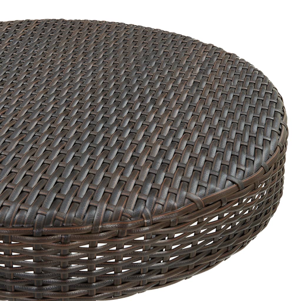 vidaXL 5-delige Tuinbarset poly rattan bruin