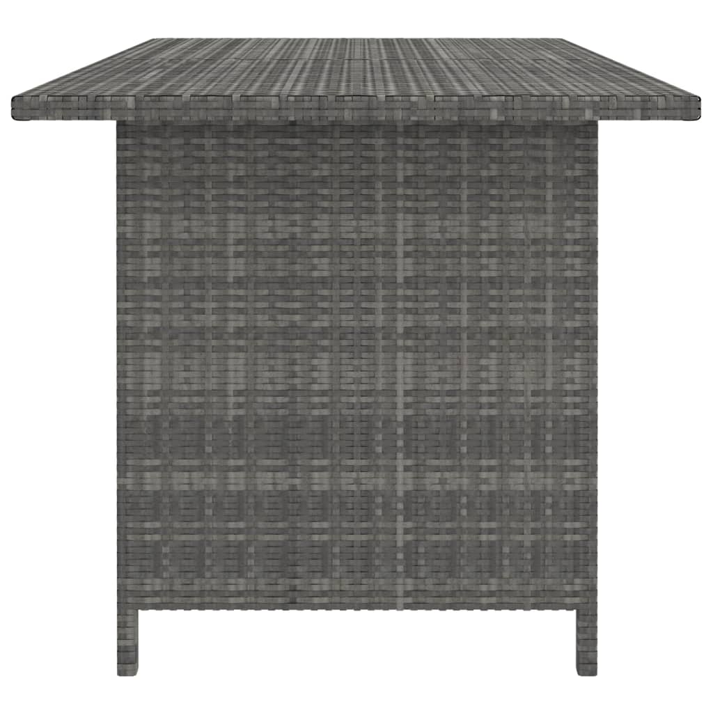 vidaXL 10-delige Loungeset met kussens poly rattan grijs