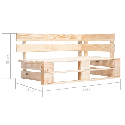 vidaXL Tuinhoekbank pallet geïmpregneerd grenenhout