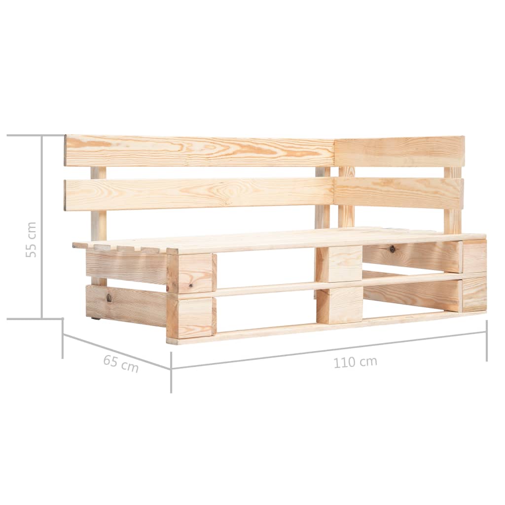 vidaXL Tuinhoekbank pallet geïmpregneerd grenenhout