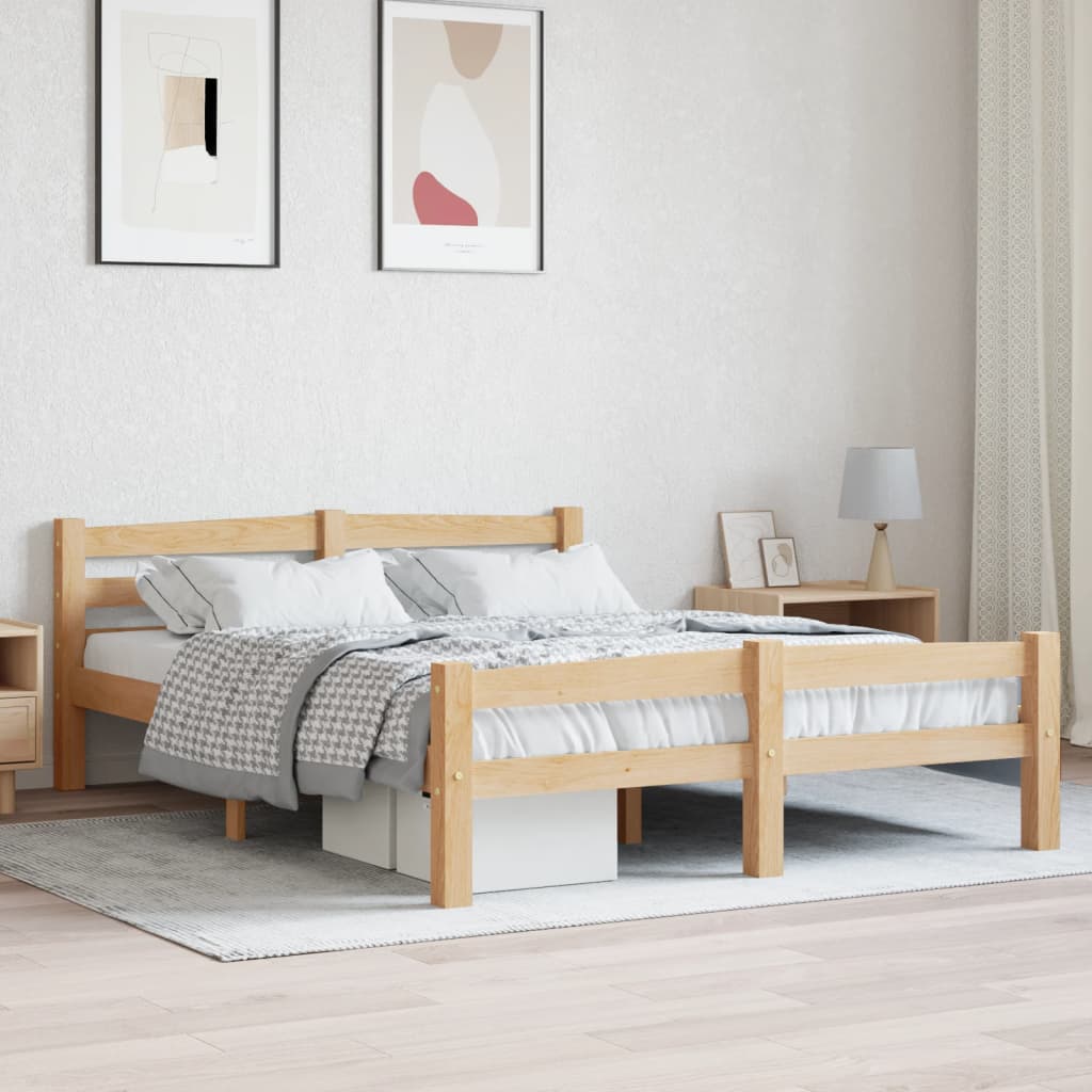 vidaXL Bedframe massief grenenhout 120x200 cm