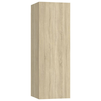 vidaXL Tv-meubels 2 st 30,5x30x90 cm bewerkt hout sonoma eikenkleurig