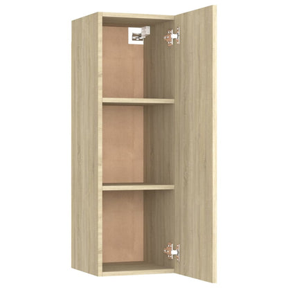 vidaXL Tv-meubels 2 st 30,5x30x90 cm bewerkt hout sonoma eikenkleurig