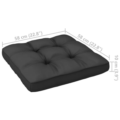 vidaXL 2-delige Loungeset met kussens massief grenenhout wit