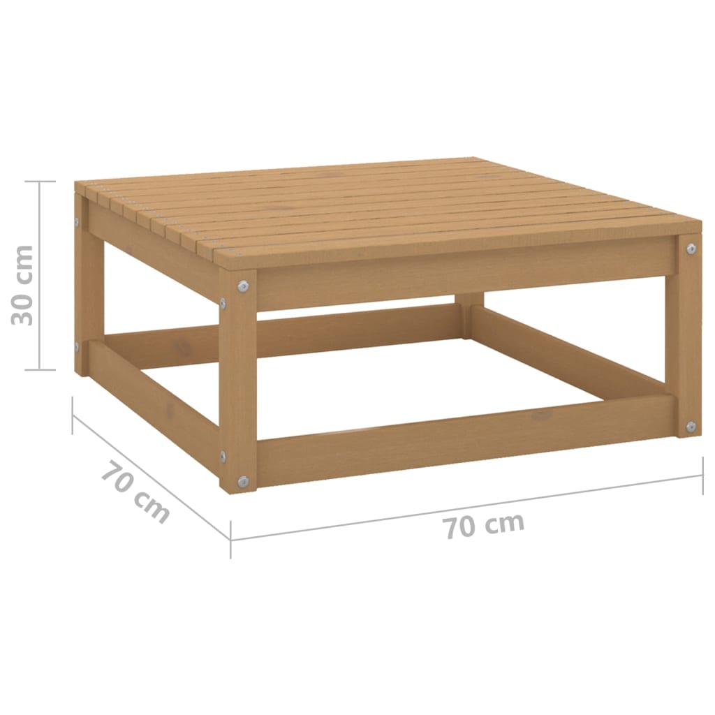 vidaXL 2-delige Loungeset met kussens grenenhout honingbruin