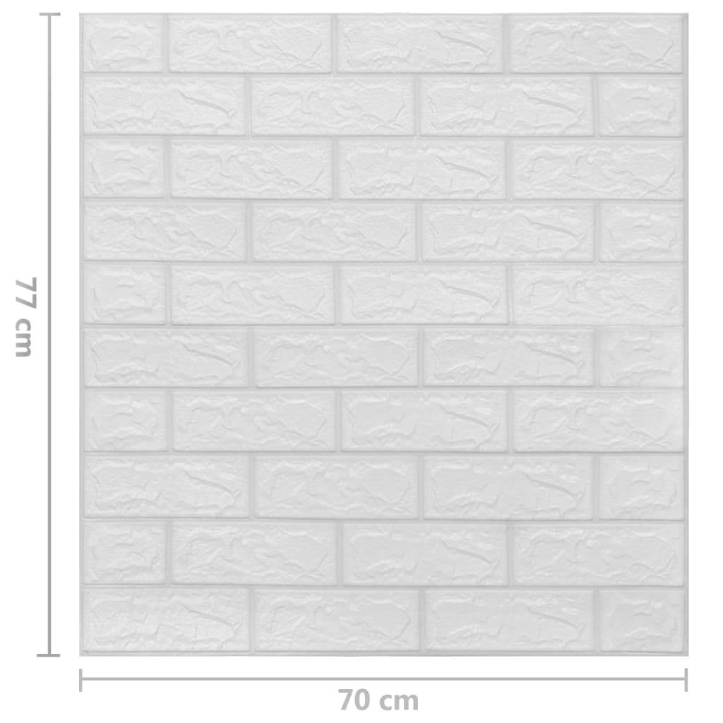 vidaXL 3D-behang zelfklevend 20 st bakstenen wit