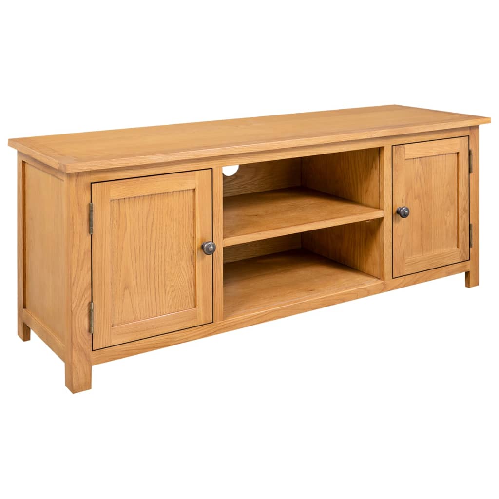 vidaXL Tv-meubel 110x35x44 cm massief eikenhout