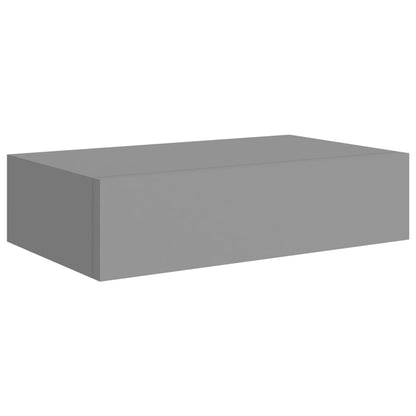 vidaXL Wandschappen 2 st met lade 40x23,5x10 cm MDF grijs