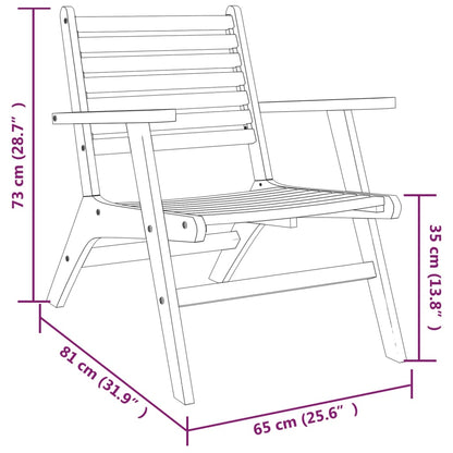 vidaXL Tuinstoelen 2 st massief acaciahout