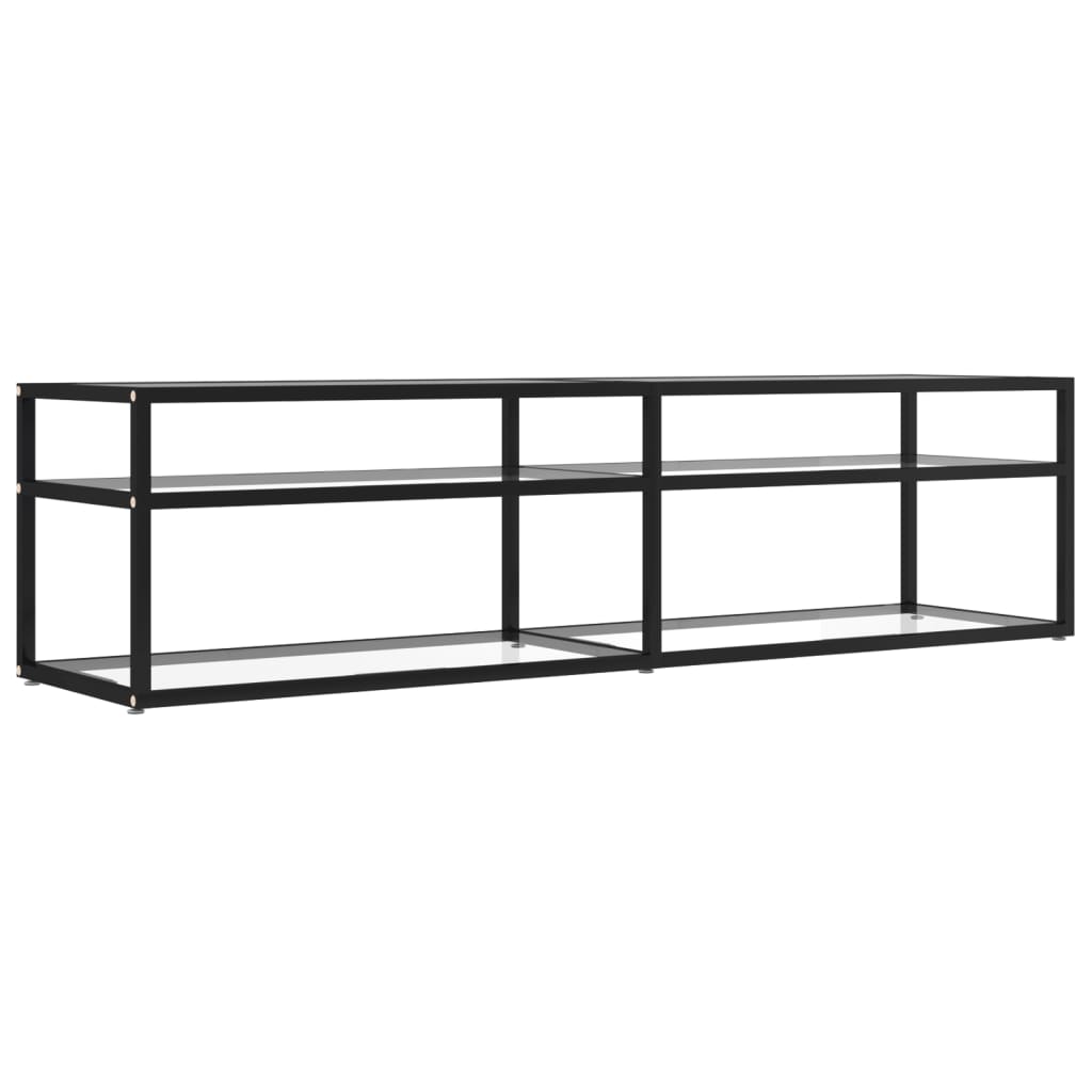 vidaXL Tv-meubel 160x40x40,5 cm gehard glas transparant