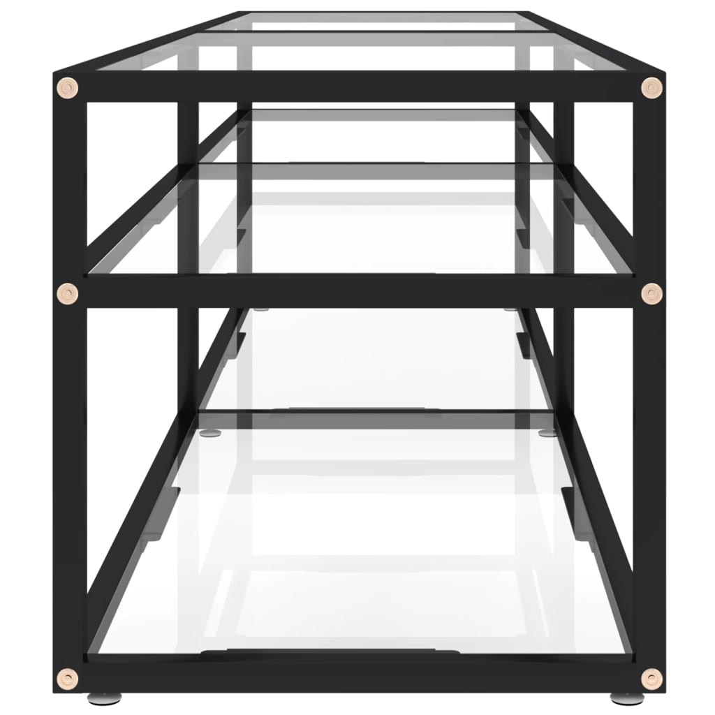 vidaXL Tv-meubel 160x40x40,5 cm gehard glas transparant