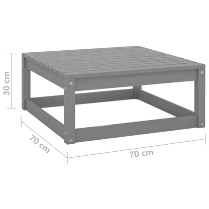 vidaXL 3-delige Loungeset massief grenenhout grijs