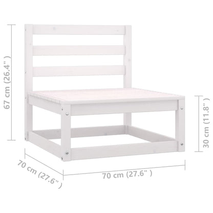 vidaXL 8-delige Loungeset met kussens massief grenenhout